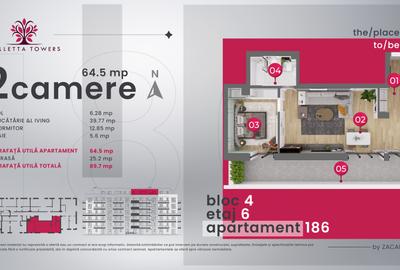 2 camere / 90mp utili /Valletta Towers / Craiova - 2