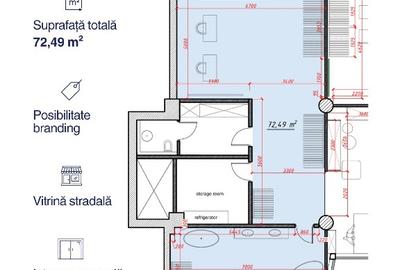 Spațiu comercial de închiriat în incintă Showroom Mobilă-– Ideal Design / Arhite - 2