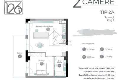 Apartament 2 camere Cortina 126 I Iancu Nicolae I Cambridge I COM 0% - 2