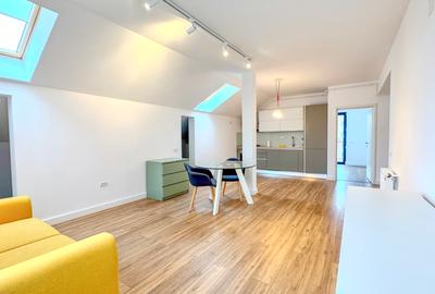 Penthouse cu 3 camere nedecomandat, mobilat în Gemenii