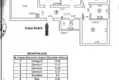 4 camere dec. Micro 18, etaj 1, 90mp, centrala termica - 10