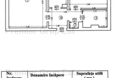 Apartament 2 camere, Podu Ros, model decomandat