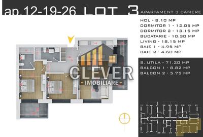 Apartament 3 cam Decomandat, Promotie Parcare, Pallady – Comision 0% - 3