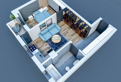 Apartament cu 2 camere semidecomandat în Vișani