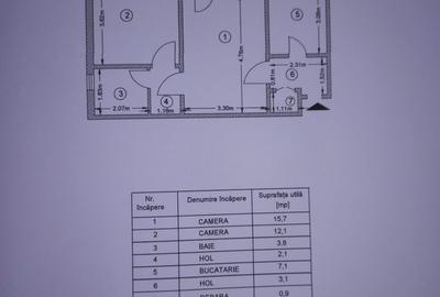 Apartament cu 2 camere semidecomandat în Tătărași