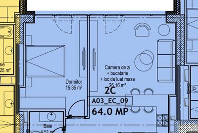 Apartament 2 Camere / One Lake District / Comision 0% - 2