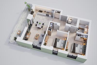 Apartament 3 camere | Complex nou cu boxe și parcări subterane disponibile - 11