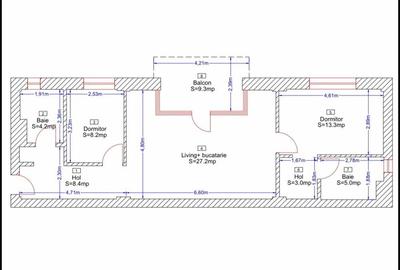 De vânzare apartament 70 mp, semifinisat în capăt Gheorgheni - 8