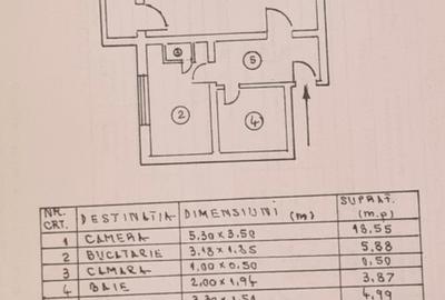 Dristor - Aleea Moreni - Garsoniera mobilata , bloc mixt - 8