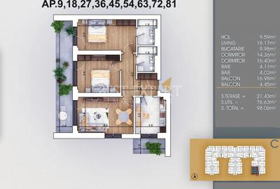 3 camere decomandate 5 min N.Teclu