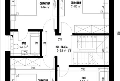 Vila 4 camere si mansarda locuibila ,TVA INCLU,incalzire pardoseala,str martisor - 7