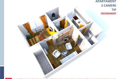 Apartament cu 2 camere circular în Podu Roș