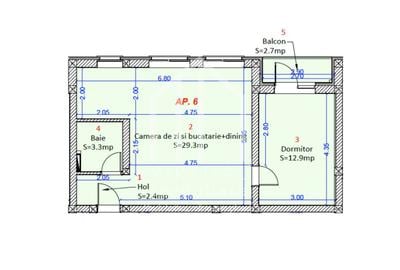 Apartament cu 2 camere, 48mp utili, etaj 1/2, parcare privata,Selimbar - 2