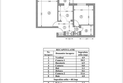 Apartament 2 camere | Cartier Baneasa | Herastrau | Bloc 1984 | Etaj 4 - 7
