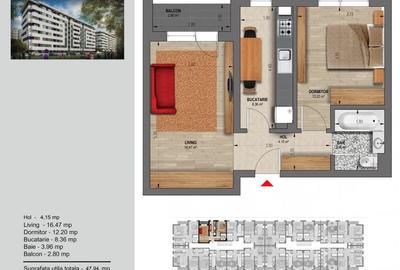 Apartament 2 cam- 48mp utili- decomandat Weiner 12 Residence Direct Dezvoltator - 16