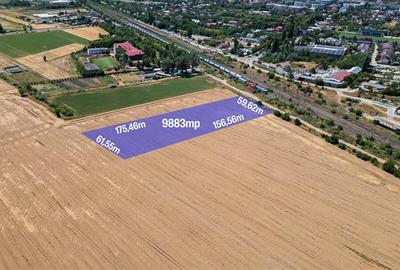 TEREN INTRAVILAN 9883 MP,DESCHIDERE 59 M,UTILITATI,ASFALT 70 M - 1