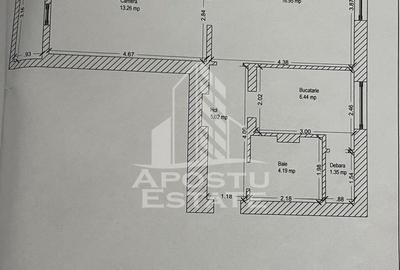 Apartament 2 camere semidecomandat, etajul 2, zona Dambovita - 11