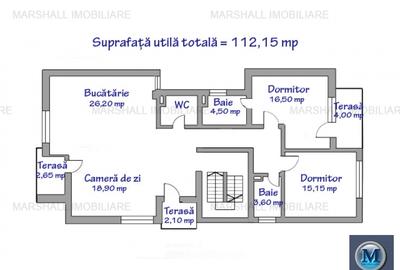 Apartament 3 camere de vanzare, zona Democratiei, 112.15 mp #12716 - 1