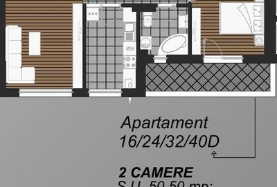 Apartament cu 2 camere decomandat în Metalurgiei