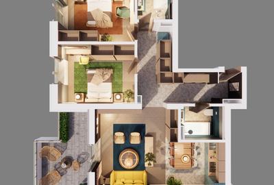 Apartament 3 camere Faza 3 Romanescu Park Residence