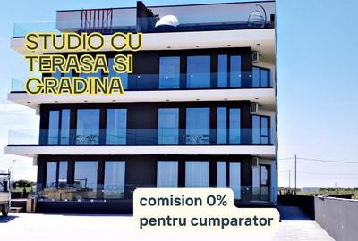 Costinesti - studio la cheie in prima linie la mare, cu gradina