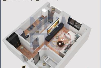 Garsonieră decomandată în Chiajna