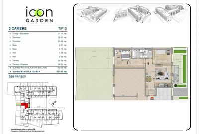 Apartament 3 camere - ICON Garden - zona Obor - 2