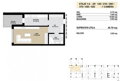 OFERTA Garsoniera decomandata Grand Arena Dealul Cucului. - 2