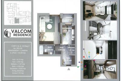 Valcom Residence Bartolomeu, Garsoniera, terasa 3.10 mp, Comision 0% - 7
