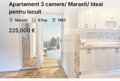 Apartament 3 camere/ Marasti/ Ideal pentru locuit/Zona Lacul Rosu - 1