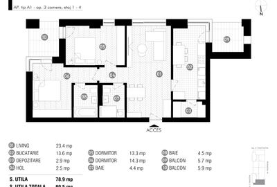 Antracit Coandă - Bucătărie închisă - Bloc boutique - Apartament 3 camere nou - 11