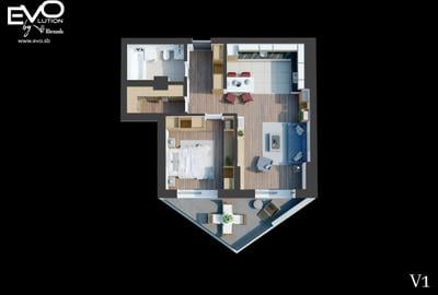 AP. 2 CAMERE | 60 MP | RĂSĂRIT | SHOPPING CITY SIBIU | Evolution Apartments - 6