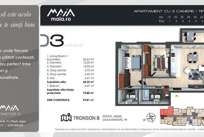 Maia Craiovei | 3 Camere Moderne | Aproape de Parcuri si Scoli - 2