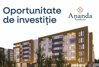 Garsonieră spațioasă | Ideală investiție | ANANDA RESIDENCE| Direct dezvoltator