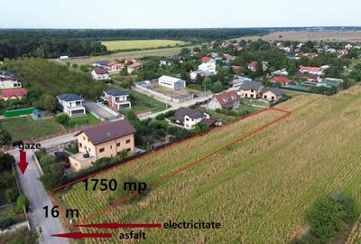Teren pregatit pentru constructie toate utilitatile 1750 mp. Negociabil - 2