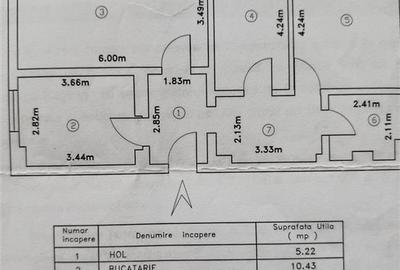 Apartament cu 3 camere decomandat în Nicolina