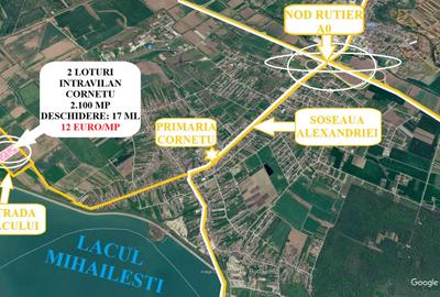 Teren intravilan de 2100 mp, în Cornetu