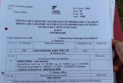 Plătărești teren de vânzare, proprietar - 1