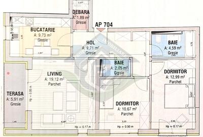 Apartament cu 3 camere de vânzare - Kasper Coresi + terasă parcare și boxă - 12