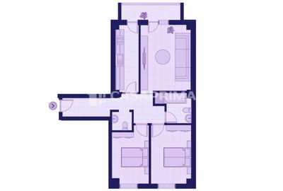 Apartament 3 camere, Decomandat, 2 Bai, 72mp, Dubla orientare - 2