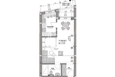 Garsoniera 36 mp cu balcon si parcare finisata la alb zona Turnisor - 4
