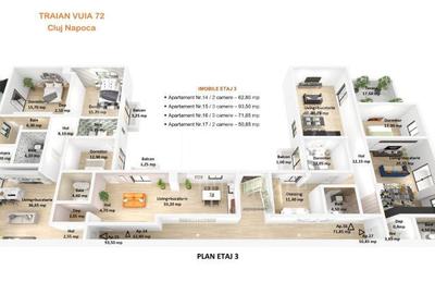 Apartament 3 camere de vanzare in Someseni, Cluj Napoca - 1