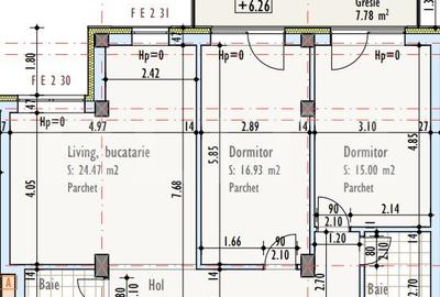 Apartament 3 camere, 2 bai, 77,26 mp, semifinisat, TVA inclus, zona Mărăști - 6
