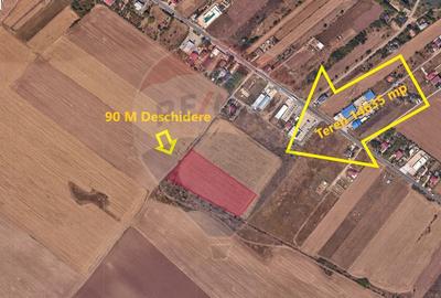 Teren constructii 14 600 mp de vanzare Frumusani 90 m deschidere - 1