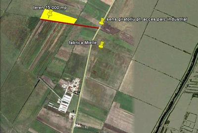 TEREN 15.000 MP situat in DN 13-Mielle, PUZ Industrial,  hale si depozite! - 2