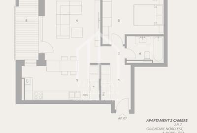 Apartament 2 camere de vanzare in Sibiu - 54.93 mp si balcon -Turnisor - 3