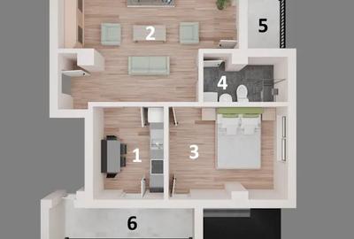 Apartamente GATA Otopeni central 2 camere, PARCARE SUBTERANA - 11