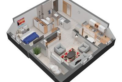 Bloc nou intabulat: 2 camere decomandat cu parcare, Alexandru-Dacia,cod:14276 - 15