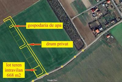 Teren Construcții intravilan de 668 mp, în Popești