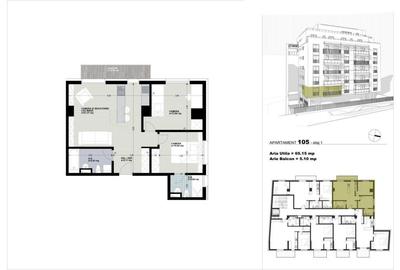 Apartament 3 camere, 65 mp, balcon, ansamblu exclusivist, zona Dorobanților - 1